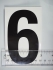 Number "6" - 5 Inch Sticker Decal Vinyl Adhesive Address Numbers Black & White (lot of 1) SALE ITEM MADE IN USA